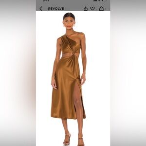 LPA Gold Imani Dress, size XL. Worn once. Original price $367